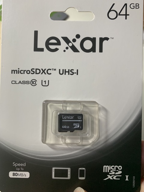 Thẻ nhớ Camera Micro SDXC Lexar 64GB Chính Hãng Bảo Hành 36 Tháng | BigBuy360 - bigbuy360.vn