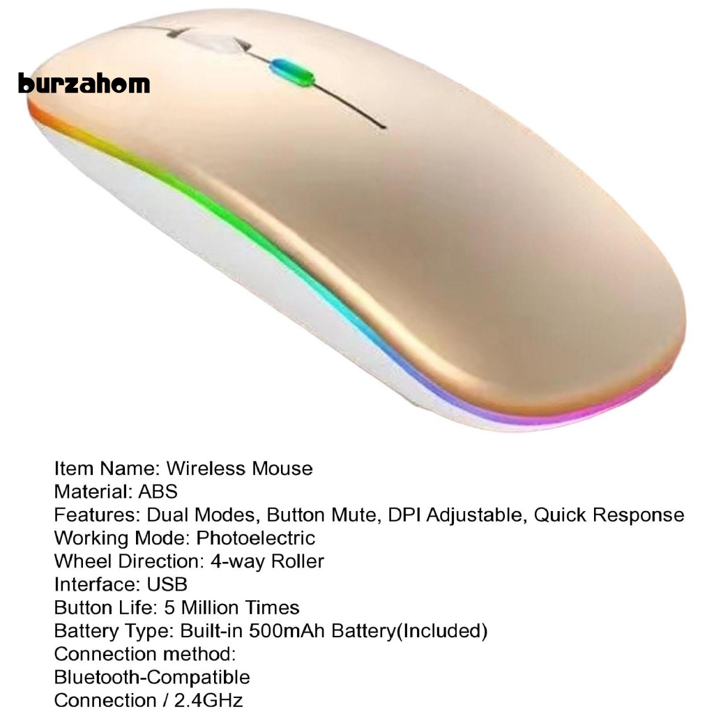 1 Bộ Chuột Không Dây Bluetooth Có Thể Sạc Lại