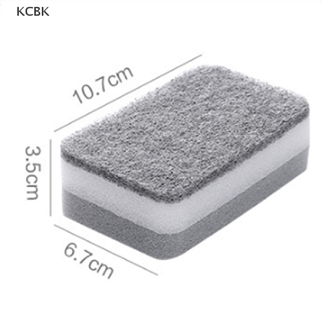 KC 10pcs Home Kitchen Dishwashing Sponge Cleaning Pad Sponge Cloth Scouring Pad BK
