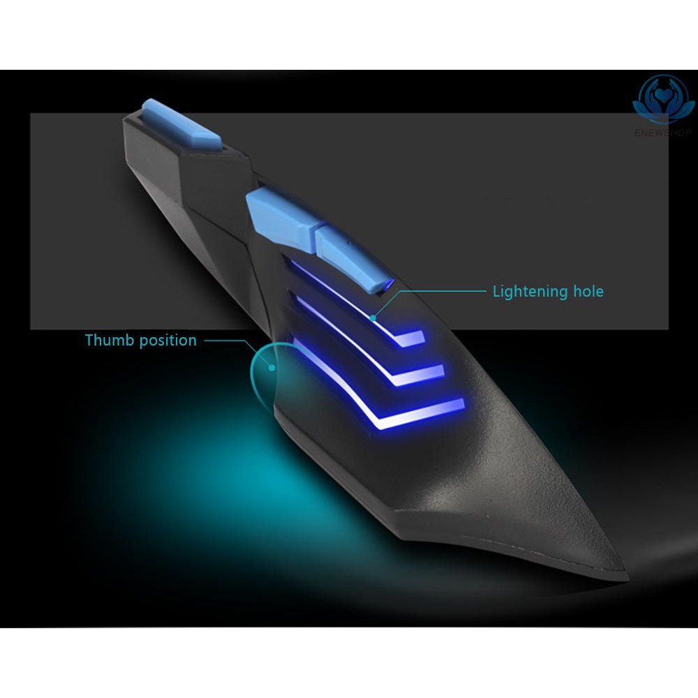 【enew】ZELOTES F14 LED Optical Computer Mouse Wireless 2.4G 2400 DPI 7 Buttons Wireless Gaming Mouse Colorful Breathing Lights for Pro Gamer