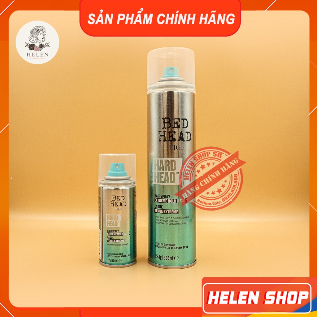 TIGI Gôm xịt tóc, giữ nếp tóc siêu cứng, siêu bền Tigi Bed Head Hard Head Hairspray 385ml