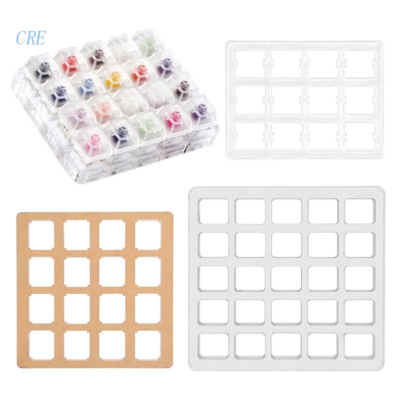 Đế Trưng Bày Công Tắc Bàn Phím 12 / 16 / 25 Switches Bằng Acrylic Tương Thích Với Cherry MX Switches