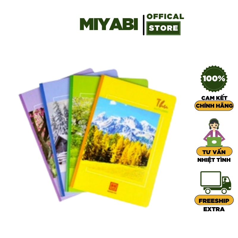 Vở kẻ ngang hồng hà- bốn mùa 120 trang set 10 quyển - vở kẻ ngang cao cấp - MIYABI STORE