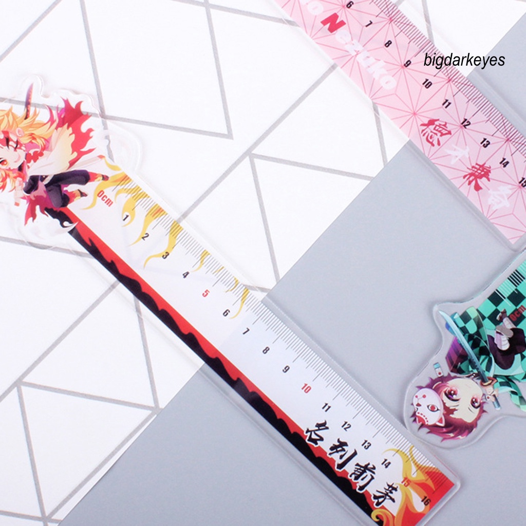 Thước Kẻ Chống Nứt In Hình Anime Demon Slayer Cho Học Sinh