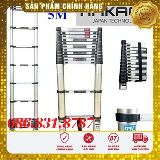[ Hàng Xịn ] THANG NHÔM RÚT 5M HAKACHI HT500CP - 5M. Thang Nhôm Cao Cấp. Thang Nhôm Nhật Bản