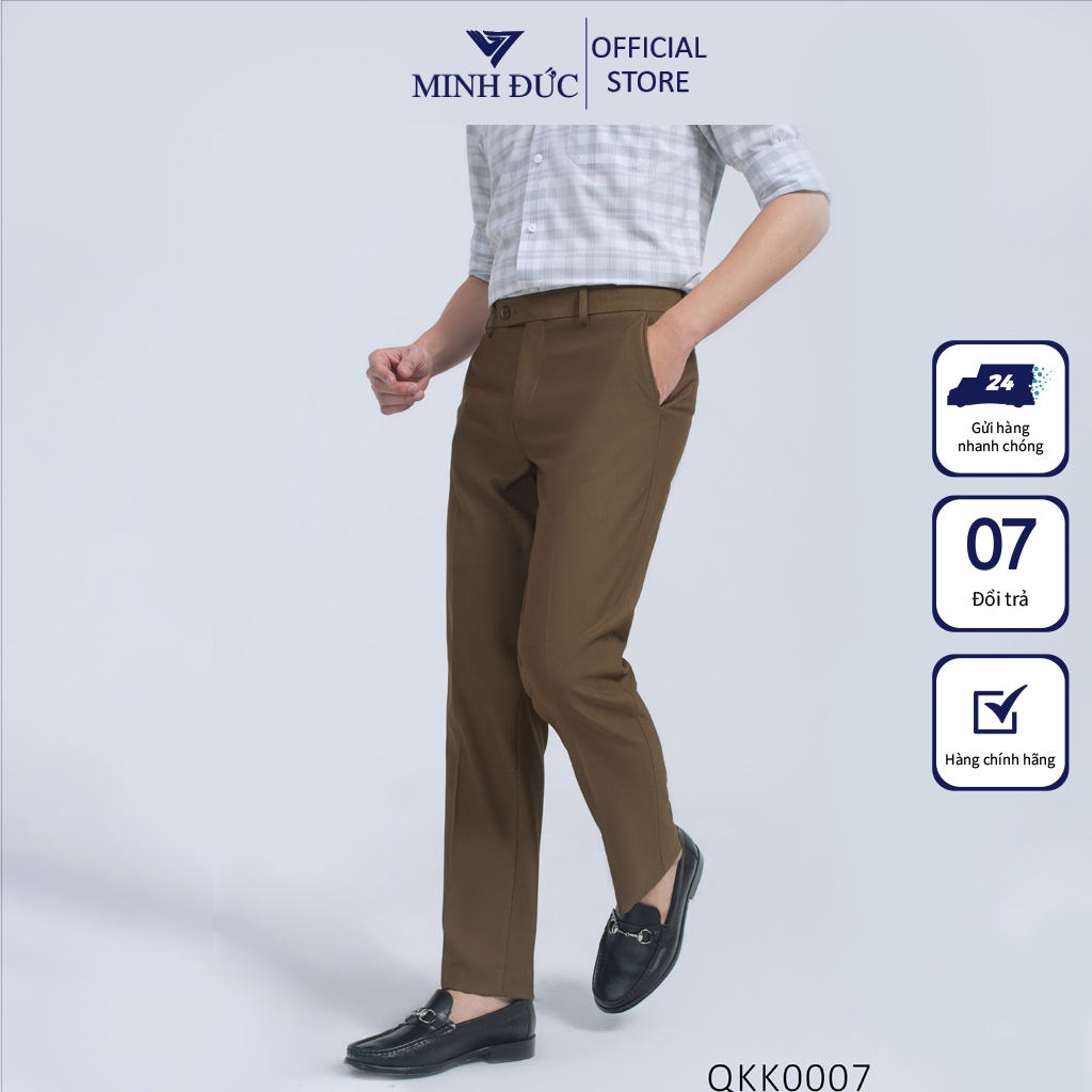 Quần Âu Công Sở Trung Niên Minh Đức Dáng XUÔNG Ống Côn QKK0007