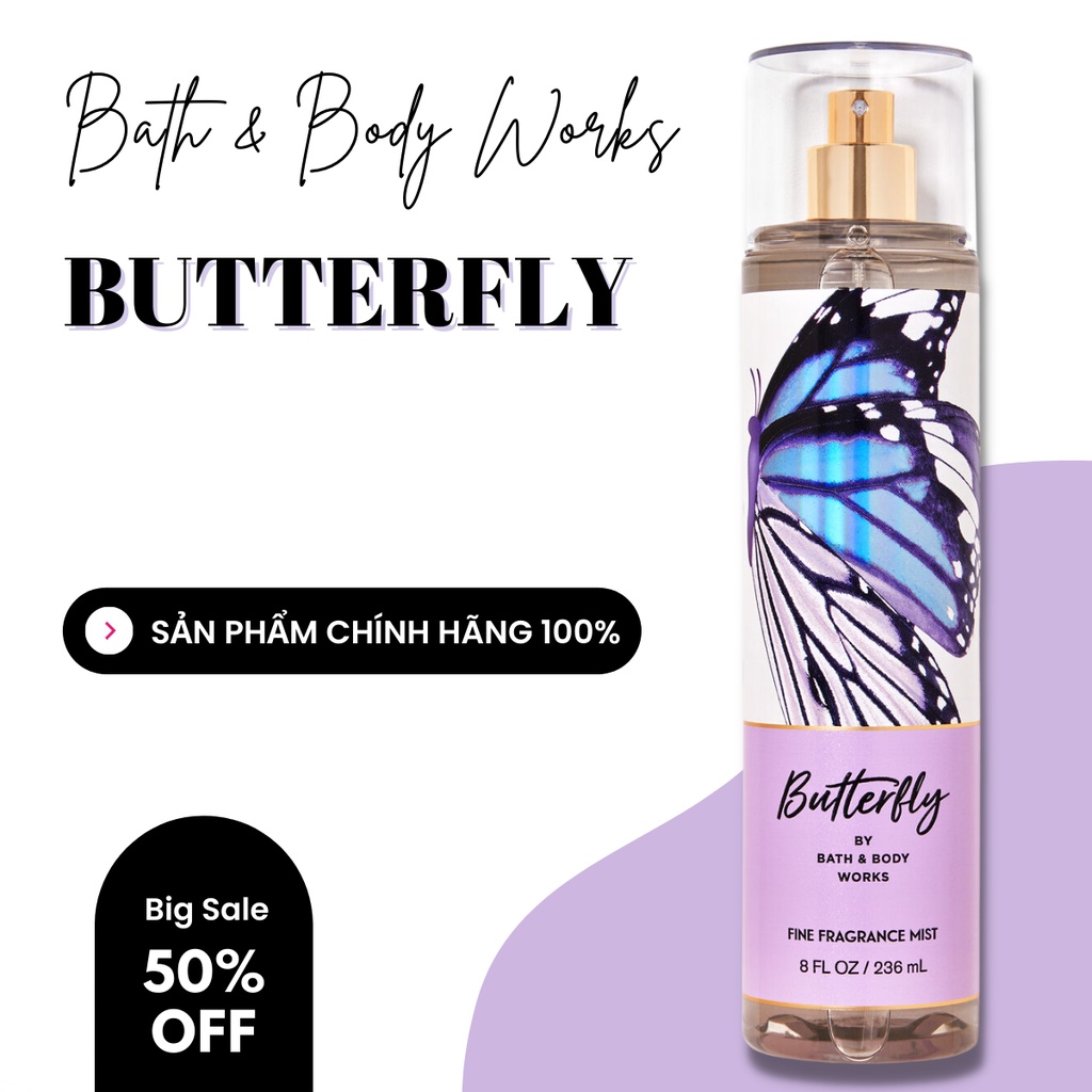 Xịt Thơm Bath And Body Works Butterfly Fine Fragrance Mist  chai 236ml