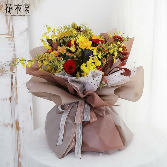 Giấy gói hoa bóng mờ không họa tiết - xấp 20 tờ