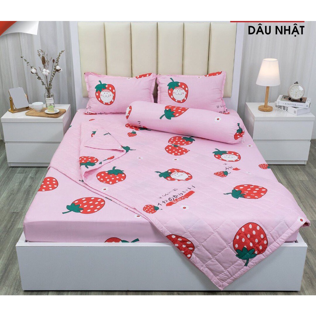 [Đồng giá - 60k]Ga trải giường cotton poly ,tặng kèm 2 vỏ gối nằm cùng mẫu-kích thước 1m2,1m6