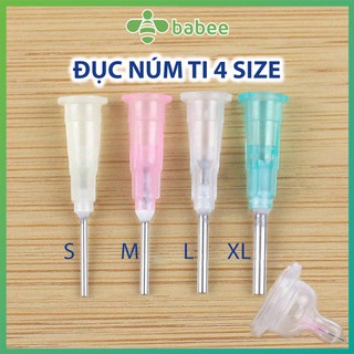 Dụng cụ đục lỗ núm ty, Dập lỗ, kích to núm ty giúp sữa chảy nhanh hơn