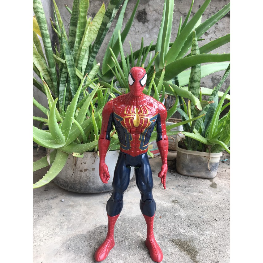 Đồ Chơi Mô Hình Spiderman - Người Nhện Nhựa Đặc Cao 30cm Có Đèn Led Đỏ Và Phát Nhạc - MEOMEOSHOP2021