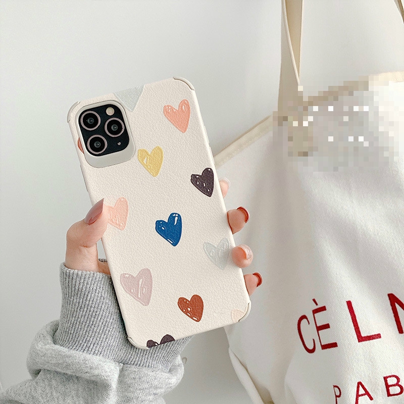 Ốp Điện Thoại Mềm Họa Tiết Trái Tim Cho Iphone 11pro / Max X Xs Xr Se 7 8plus | BigBuy360 - bigbuy360.vn