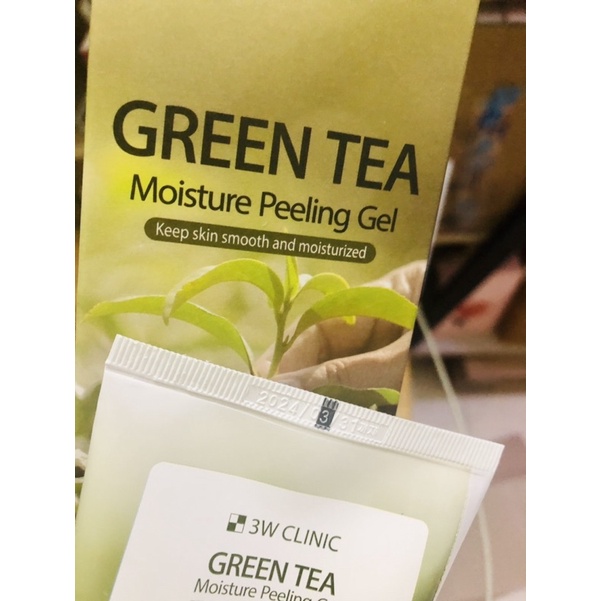 Tẩy tế bào chết 3W CLINIC  Trà Xanh Green Tea Moisture Peeling Gel 180ml