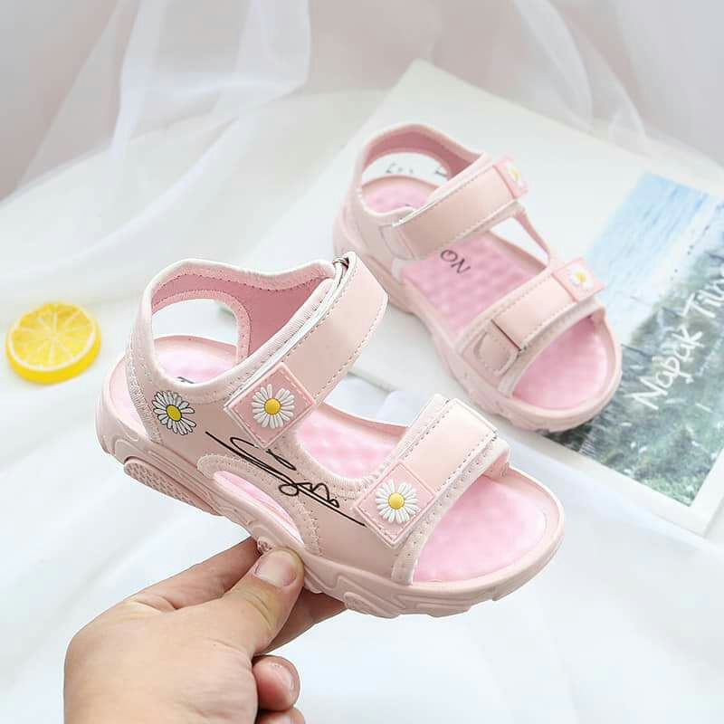 Giày sandal quai dán đế cao su chắc chắn cho bé siêu xinh