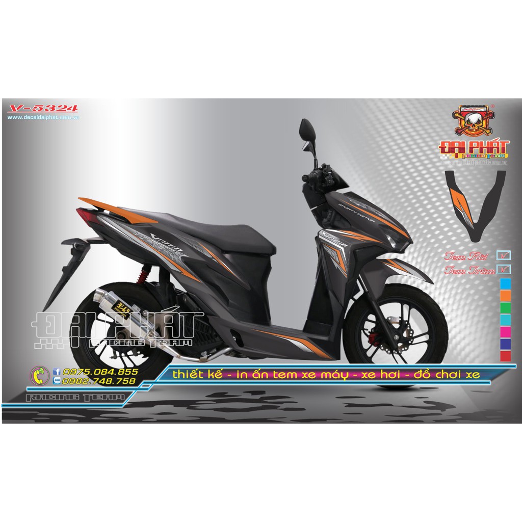 Tem Xe Vario150 Cam Đen