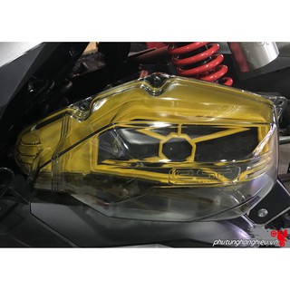 Combo Lọc gió Panther insize và ốp pô e ESP xám khói cho Click Vario Ab125