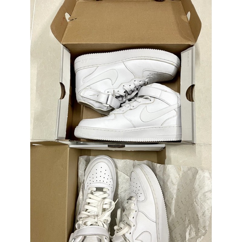 Thanh lý  Giày Ni.ke-air-Force1 all-White-Authentic 100% size 44 và 38