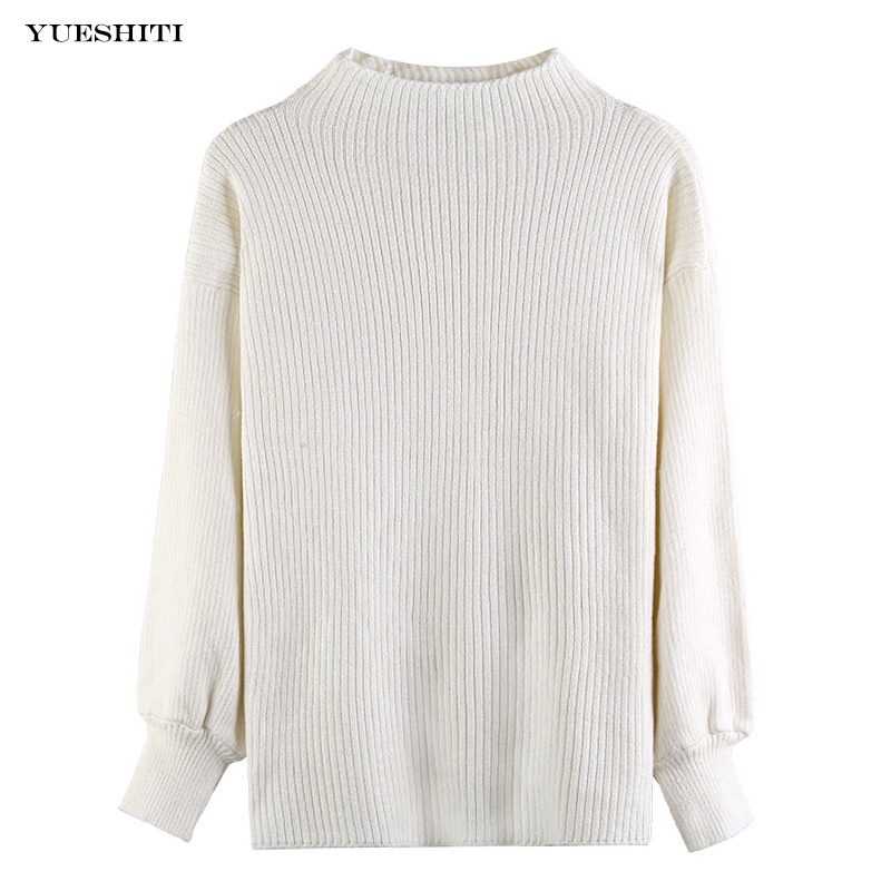 Áo Sweater Cổ Cao Dáng Rộng Thời Trang Thu Đông Cho Nữ