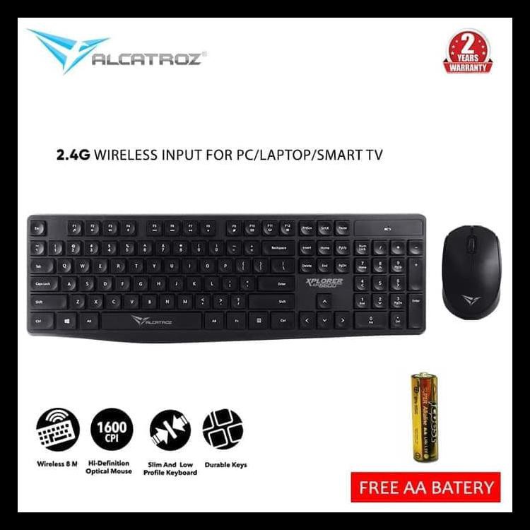 Combo Bàn Phím + Chuột Không Dây Alcatroz Màu Trắng 800 Xplorer Air 6600 - Pc / Tv Thông Minh | BigBuy360 - bigbuy360.vn