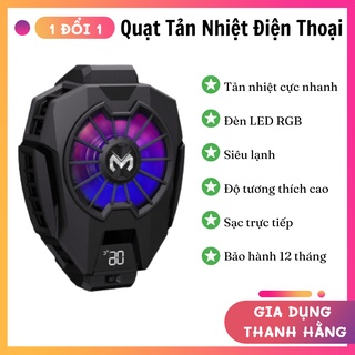 Quạt tản nhiệt điện thoại memo dl05/dl06/fy01 chơi game pubg/ff/liên quân-siêu lạnh,hiển thị nhiệt độ,kẹp thu 2 chiều