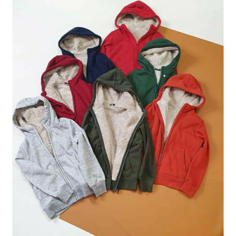 Áo khoác nỉ lông cừu Uni - Hàng Dư Xịn 100%