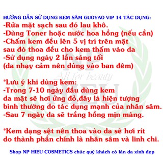 Kem sâm Guoyao VIP 14 tác dụng