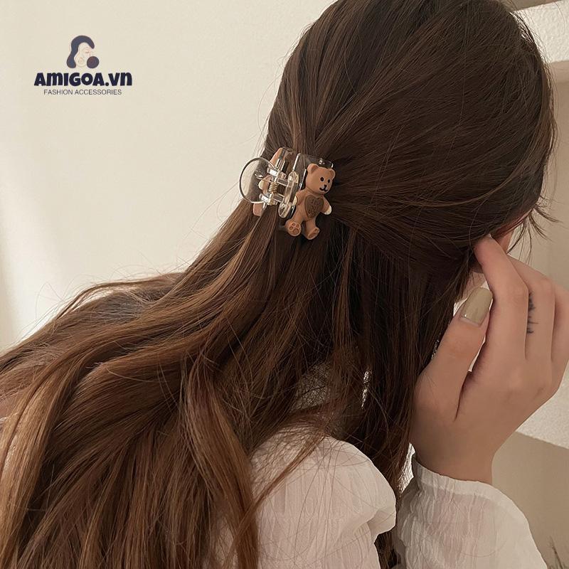 ✨✨ Kẹp Tóc Đuôi Ngựa Hình Gấu Đáng Yêu Phong Cách Hàn Quốc Xinh Xắn Cho Nữ
