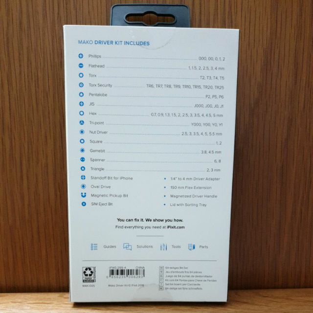 Bộ tua vít đa năng iFixit Mako Driver Kit - 64 Precision Bit Set