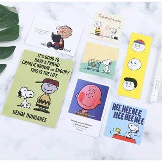 Postcard dán tường Snoopy phong cách Hàn (set 10 tấm)