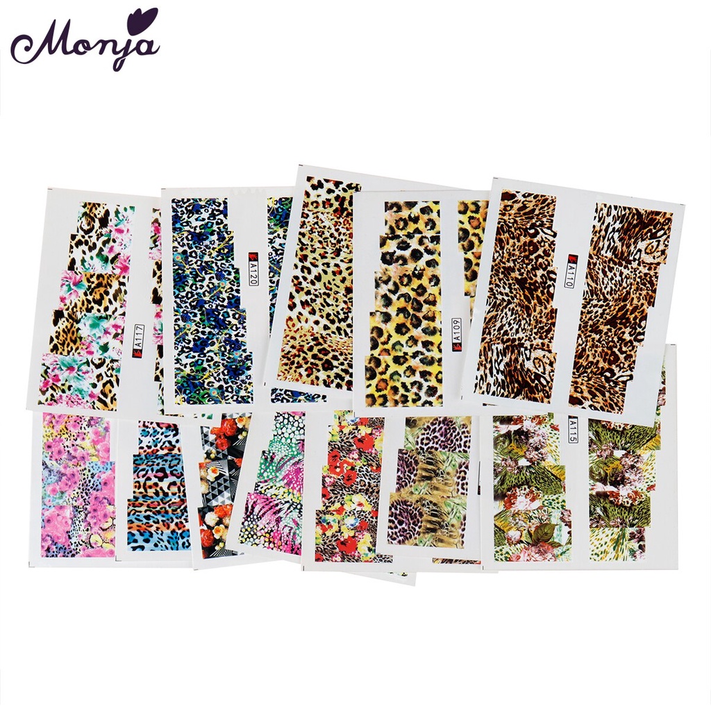 [Hàng mới về] Set 12 Miếng Dán Trang Trí Móng Tay Nghệ Thuật Họa Tiết Độc Đáo Cá Tính