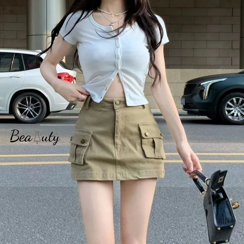 [MURIOKI] Chân Váy Jeans Ôm Sát Quyến Rũ Cho Nữ