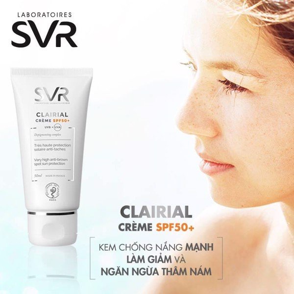 Kem Làm Mờ Vết Nám Và Chống Nắng SVR Clairial Creme SPF 50+