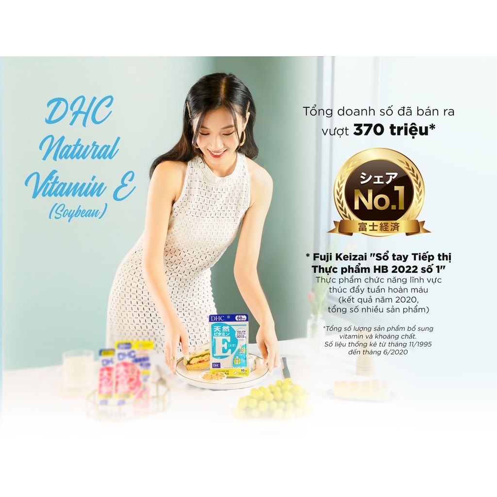 Viên uống DHC Bổ Sung Vitamin E Nhật Bản 30 Ngày (30 Viên)