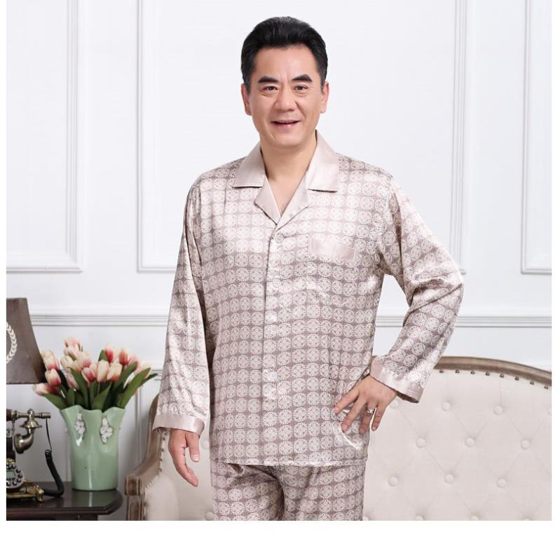 Bộ Pyzama nam trung niên chất lụa đẹp