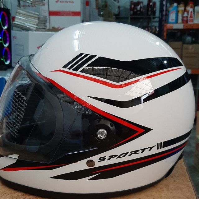 🚒🚦Mũ bảo hiểm  CHÍNH HÃNG (Honda) loại cả đầu,tai và hàm có kính( Mũ ZETTA)