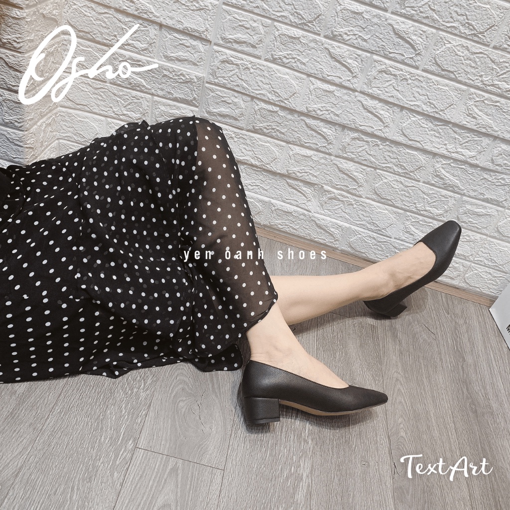 Giày Cao Gót Nữ Thời Trang OSHO Thiết Kế Mũi Vuông Thanh Lịch, Form Dáng Ôm Chân Tôn Dáng 205