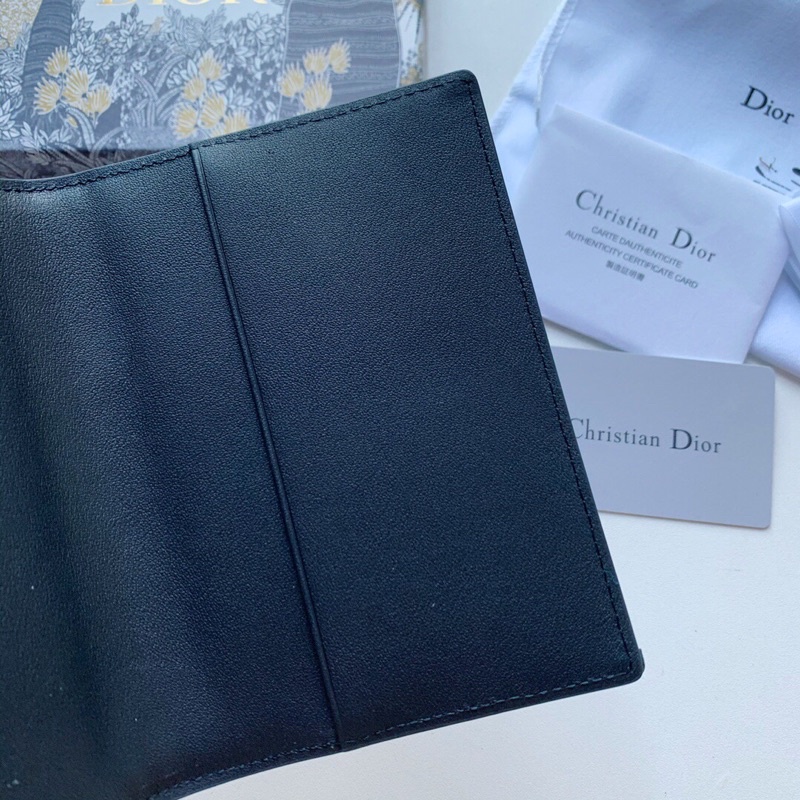 Ví mini đựng thẻ cho nữ thương hiệu thời trang cao cấp Dior CD Oblique da thật nhập khẩu