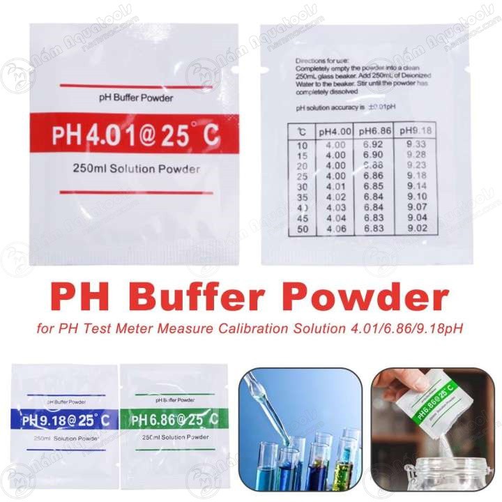 ☘ Bột Chỉnh Bút pH ☘ Bột Canh Chỉnh Bút pH ☘ Bột Hiệu Chuẩn pH ☘ Bộ Bột pH 4.01 | pH 6.86 &amp; pH 9.18