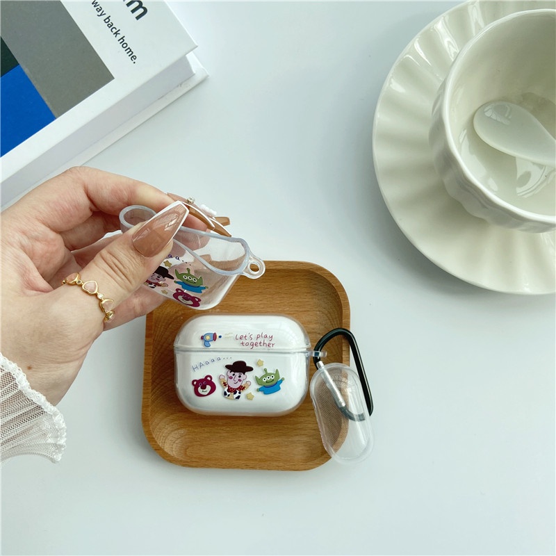 Vỏ Bảo Vệ Hộp Sạc Tai Nghe airpods 1/2/1Pro Hình Nhân Vật Toy Story
