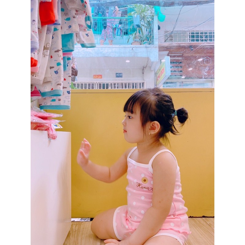 ĐƯỢC CHỌN MẪU - Bộ hai dây bộ hè bé gái Hột gà  8-11kg