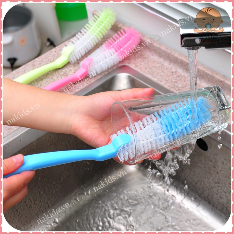 Cọ Rửa Cốc, Ly, Bình Nước, Bình Sữa Cán Dài