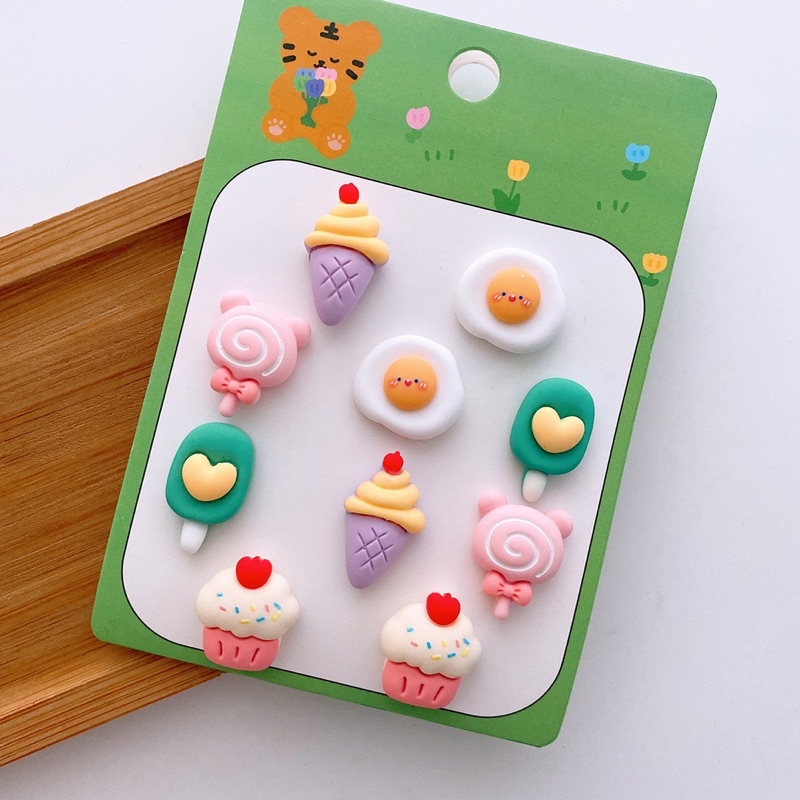 Set 10 chun buộc tóc xinh xắn nhiều hình cho bé gái phong cách Hàn Quốc