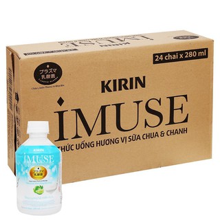 Nước uống Kirin Imuse vị sữa chua và chanh - Thùng 24 chai 280ml