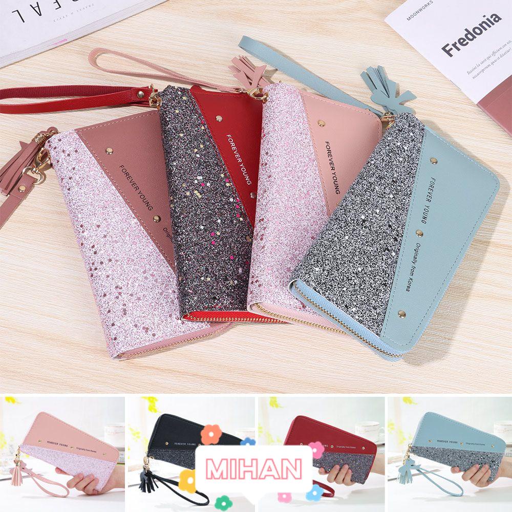 Ví Da Cầm Tay Cỡ Lớn Đính Đá Thời Trang Cho Nữ MIHAN1