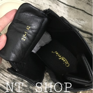giày RO buộc dây sau khoá đen