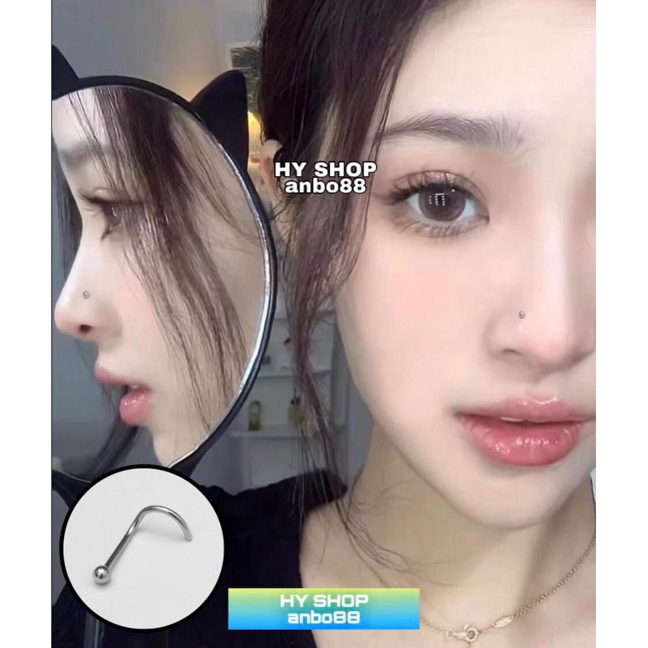 Khuyên mũi bi tròn nhỏ không gỉ