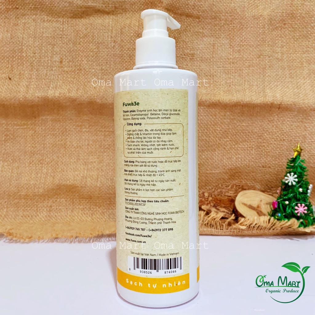 Nước rửa chén sinh học tự nhiên Fuwa3e 500ml