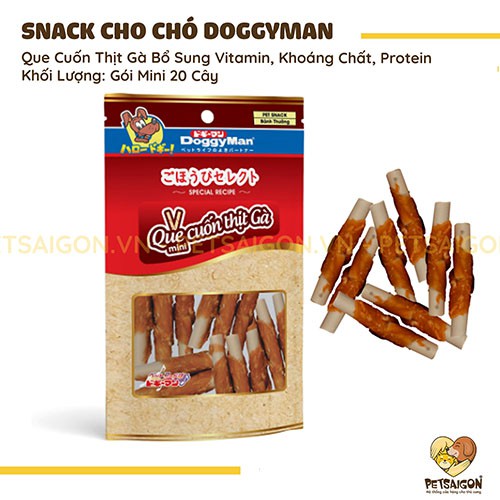 [CHÍNH HÃNG] SNACK DOGGYMAN QUE CUỐN THỊT GÀ CHO CHÓ