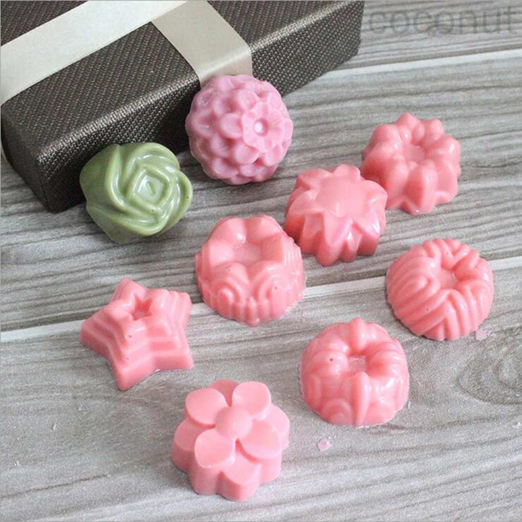 Khuôn làm bánh quy socola 12 ngăn hình hoa hồng trái tim DIY