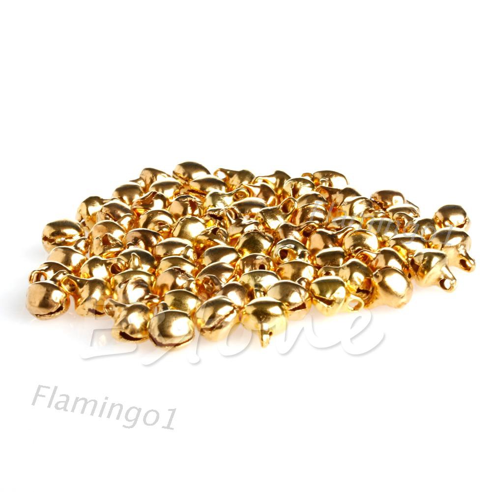 Bộ 100 chuông vàng 6mm dành cho làm đồ trang sức